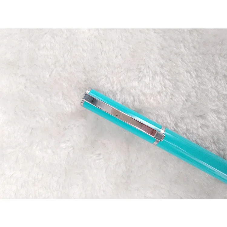 Best luxury metallic aluminum promotion  metal ballpoint pen with custom logo printed TWIST ACTION