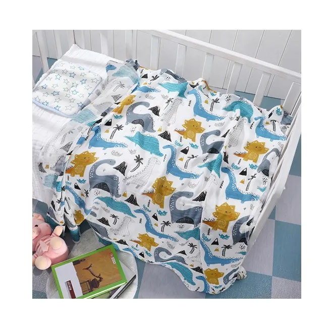 Premium Durable Bamboo Baby Muslin Swaddle Blanket for Nursery Shower
