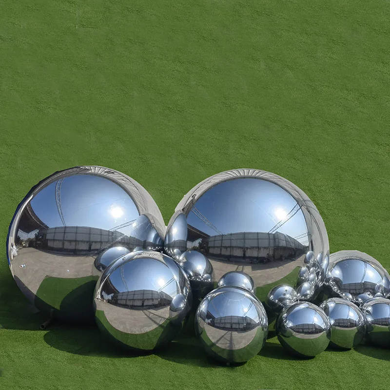 Commercial giant Inflatable Mirror Ball Inflatables Colorful disco Silver Ball Event Decor Floating Suspension Advertising Ball