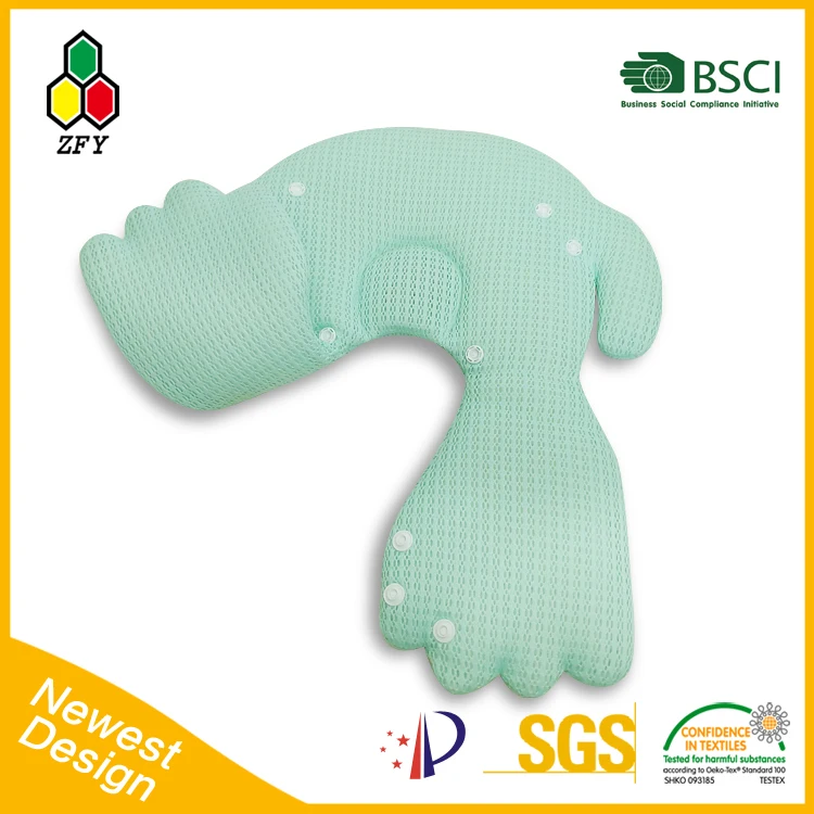 Soft Tencel Breathable 3D Air Mesh Height Adjustable Baby Sleep Pillow For Summer