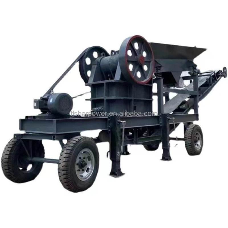Производство SHARPOWER цена pe 500x750 250x400 каменная щековая дробилка с конвейером