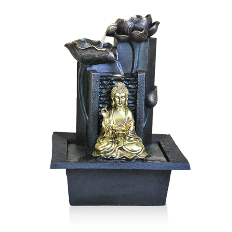 
2021 Chinese buddha tabletop water fountain indoor buddha fountains 