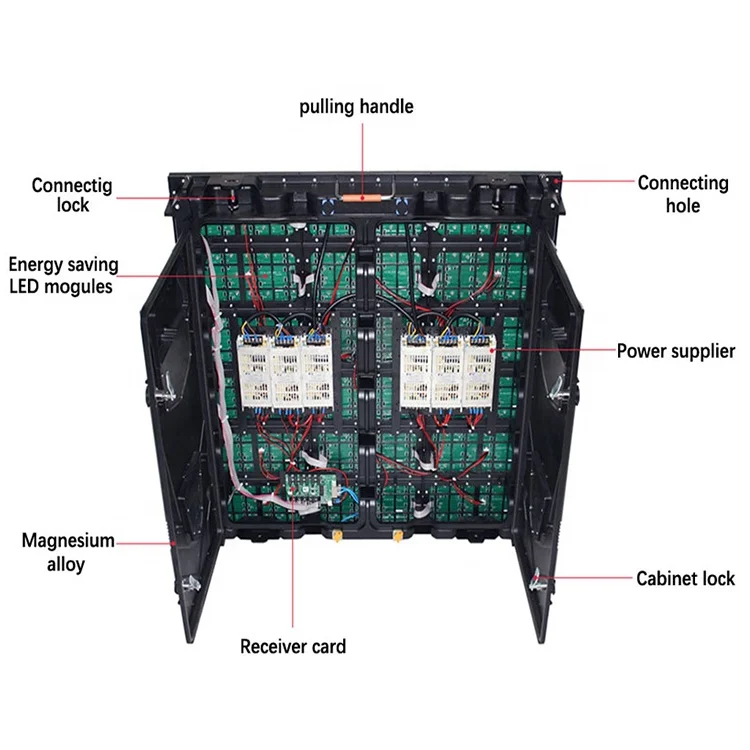 PrivaLED IP65 960*960 мм P8 алюминиевый литой шкаф легкий вес наружный светодиодный дисплей экран