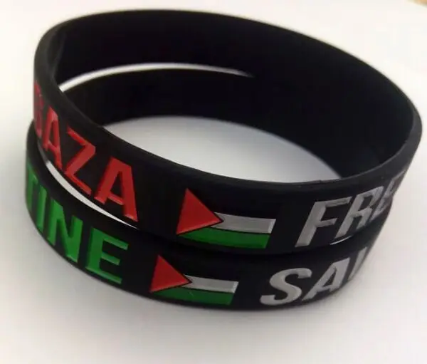 Top Quality green white black with 3 red star syrian bracelet