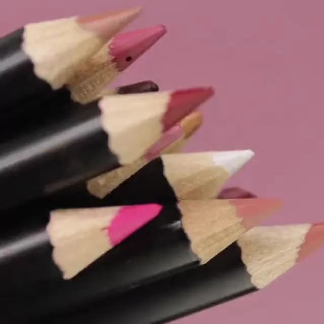 Lip Liner Waterproof 3 In 1 Organic Vegan Lip Liner Colorful Nude Custom Logo Lip Pencil