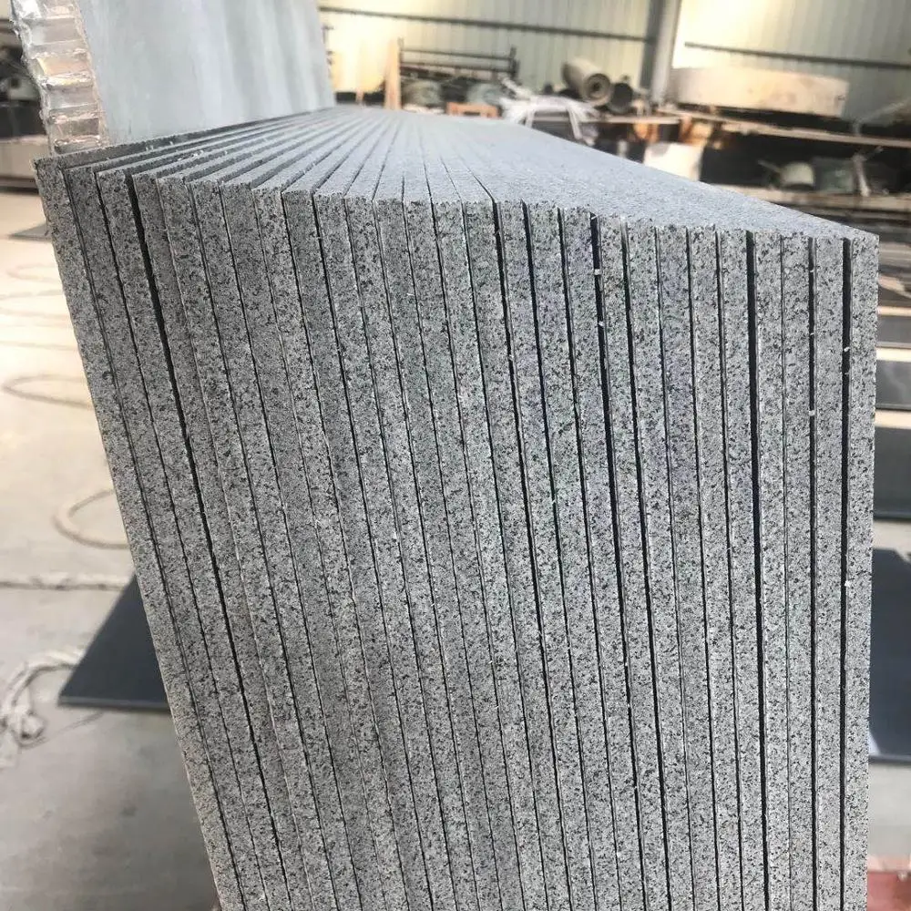 Thin 5-6mm Natural Granite Slab with Fiberglass Backing for Wall Cladding