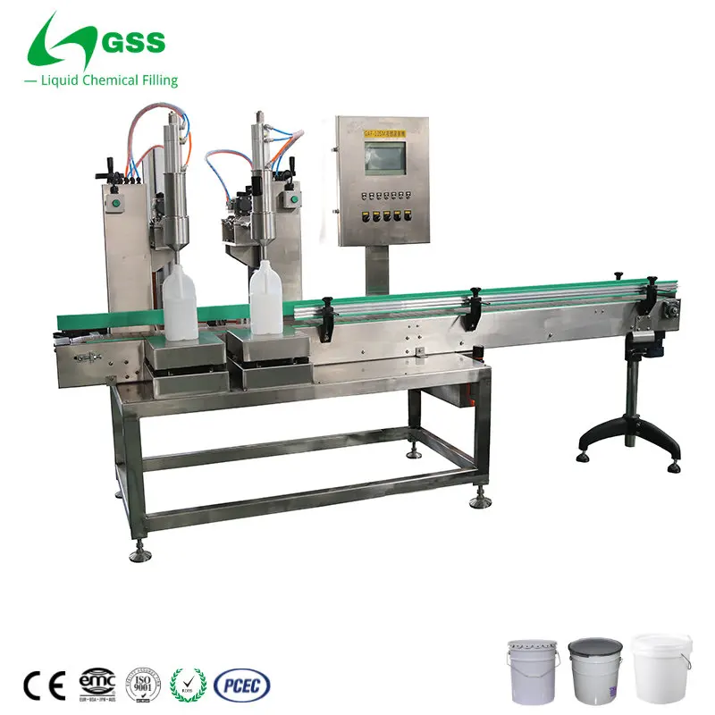 GSS 1-10L Pail Automatic Flavor Perfume Fragrance Spice Essence Phosphoric Acid Oil Filling Machine For Chemical Industry