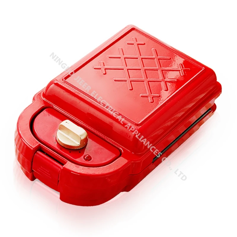 Single Slice Time Control Mini Non-Stick Easy to Clean Detachable Plates Electric Breakfast Home Sandwich Waffle Panini Maker