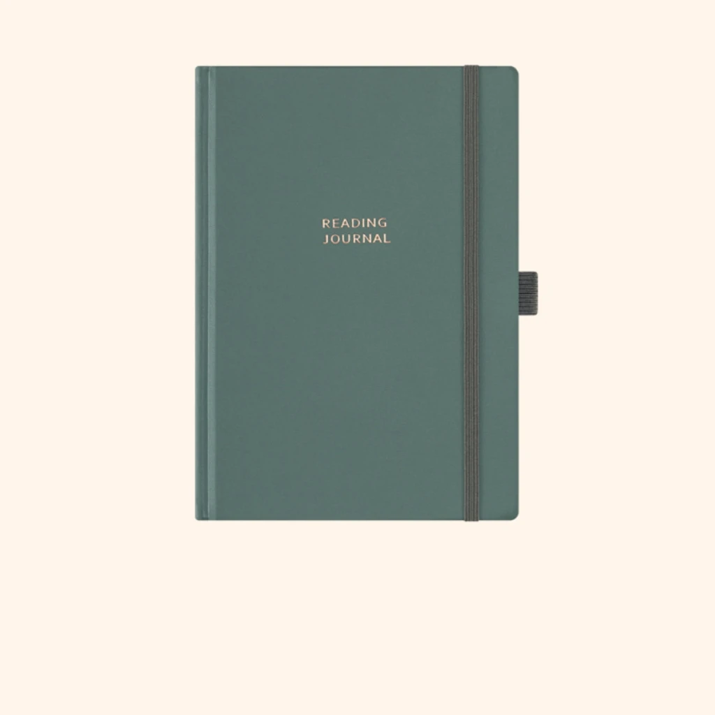 Customize Make to Your Specifications Dark Green Notebook Hardcover Leather Diary Cover Gold Foil Printing Reading Journal Book
