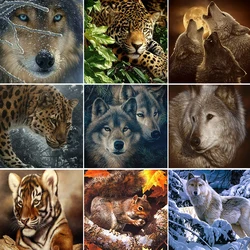 Good quality Coloured drawing painting Full drill diamond kits painting 5D diamond adults Animal decoration painting