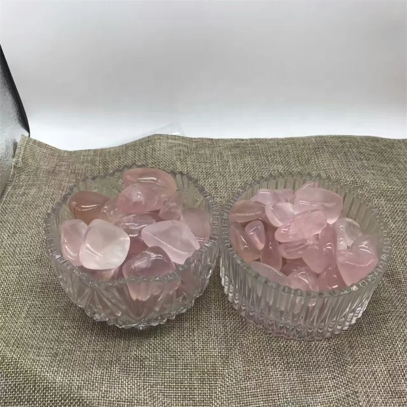 Natural Rose Quartz Healing Crystal Gravel Tumbled Stone
