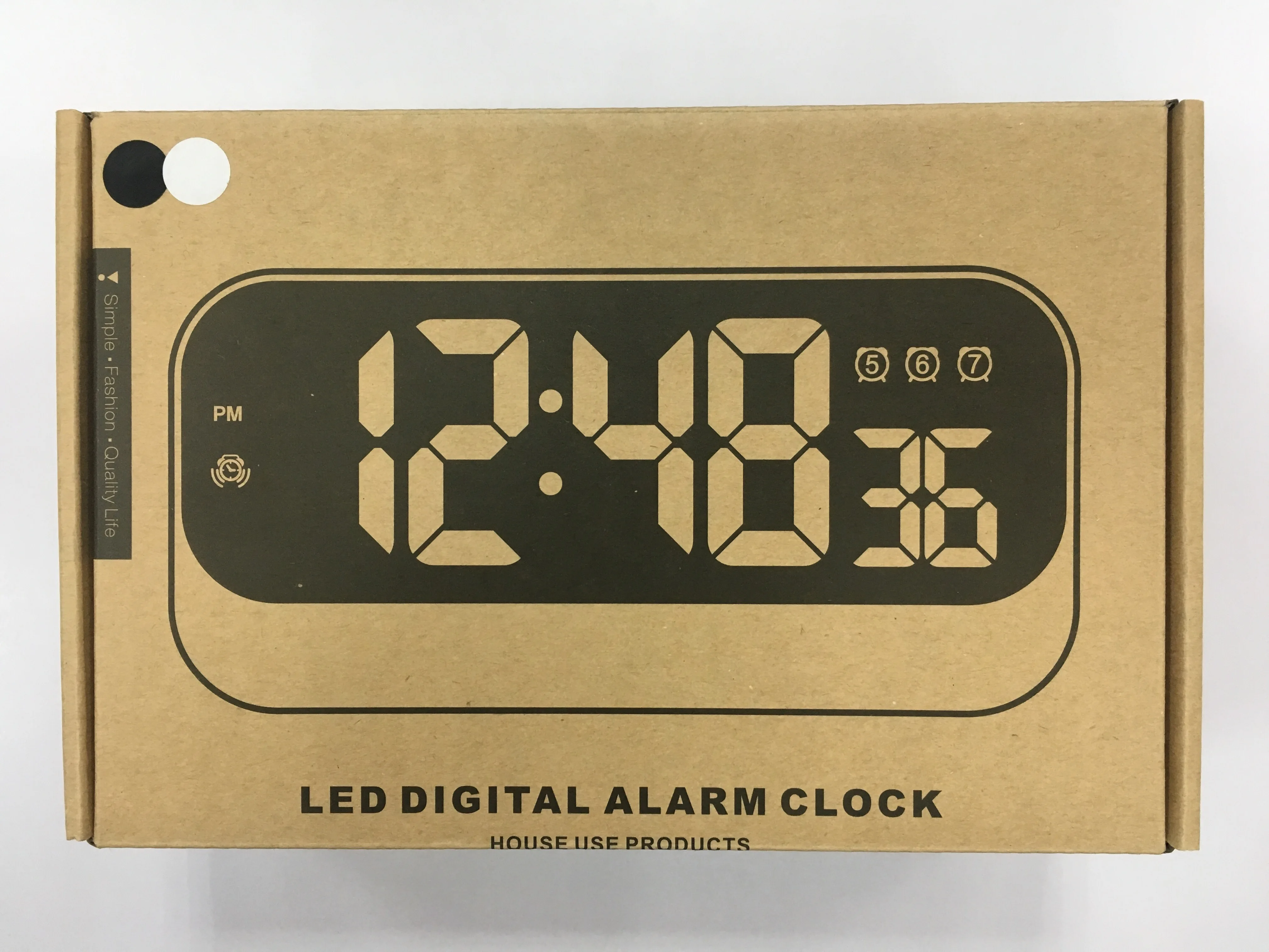 iMSH LED17202 Digital alarm clock table bedside desktop LED light large display square LED digital alarm clocks