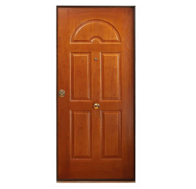 Eco-friendly ENV 1627 certificate Italy Style walnut color Moulded veneer door panel security door for apartment