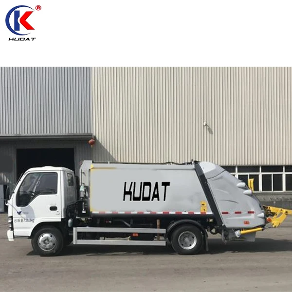 Rear-loading compression garbage truck with good quality for sale