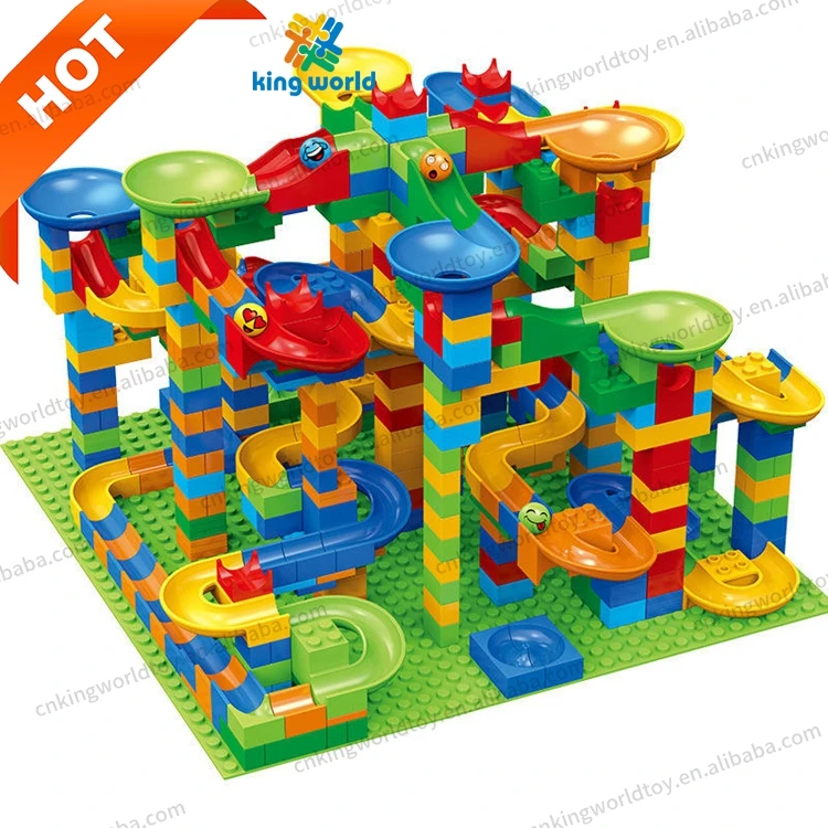 88-514PCS Marble Race Run Big Block Compatible city Building Blocks Funnel Slide Blocks DIY Big Bricks Toys For Children gift
