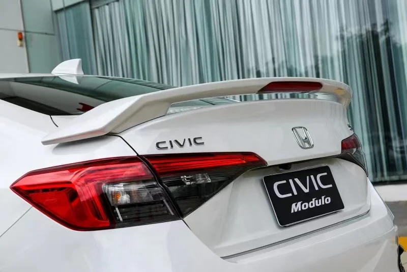 czj FOR CIVIC 2022 2023 CAR REAR SPOILER MODULO WITH BRAKE THIRD LIGHT