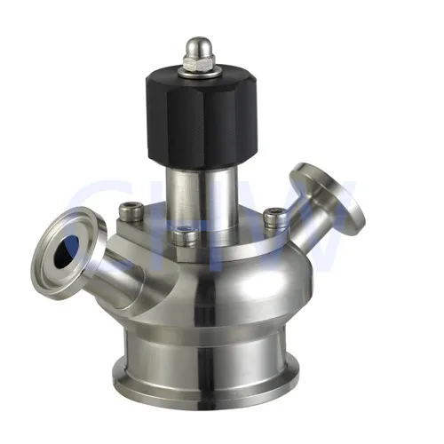 
Sanitary stainless steel 316L aseptic sampling valve with double port 