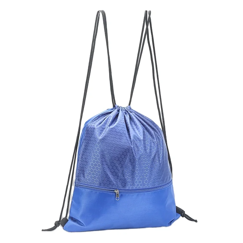 Promotional Custom Logo Polyester Drawstring Backpack Bag Oxford Sports Gym String Bag