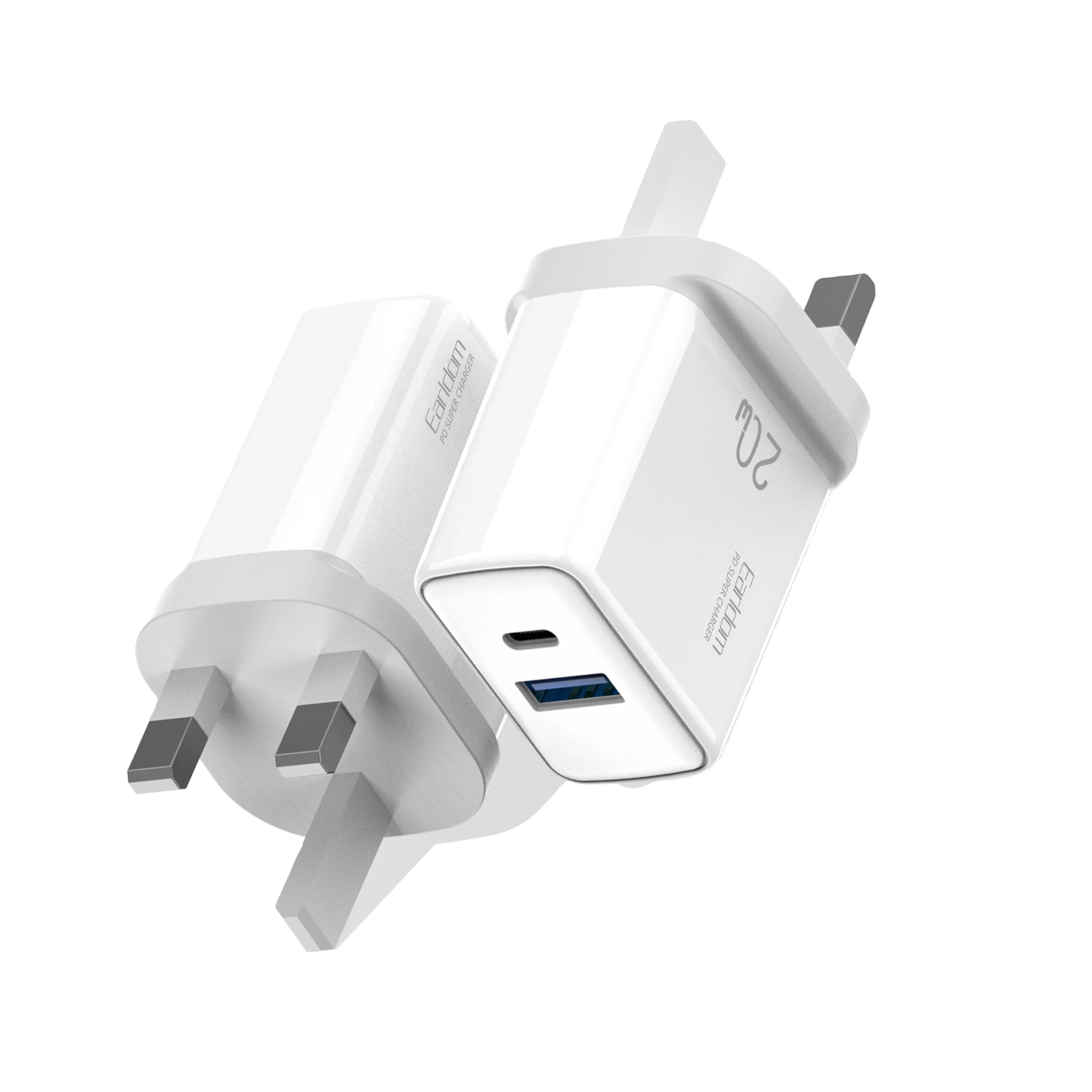 Earldom USB C Wall Charger, 20W 2 Port PD 3.0 , Quick Type C Charge Adapter Small USB Dual USB-C USB Wall Charger for MacBook