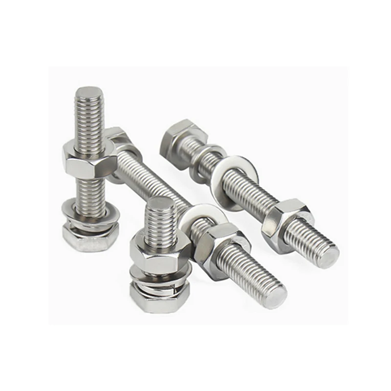 OEM A2 A4 Stainless steel SUS304 SS316 hex head bolt sems screw