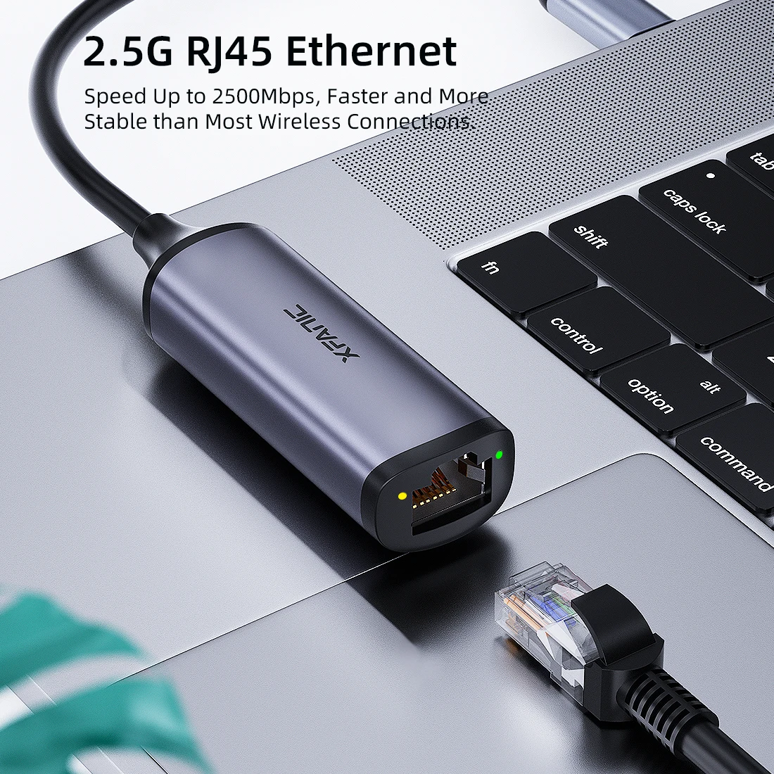  Алюминиевый Портативный гигабит RJ45 LAN конвертер USB-C до 2 5 Гб Otg Lan адаптер типа C