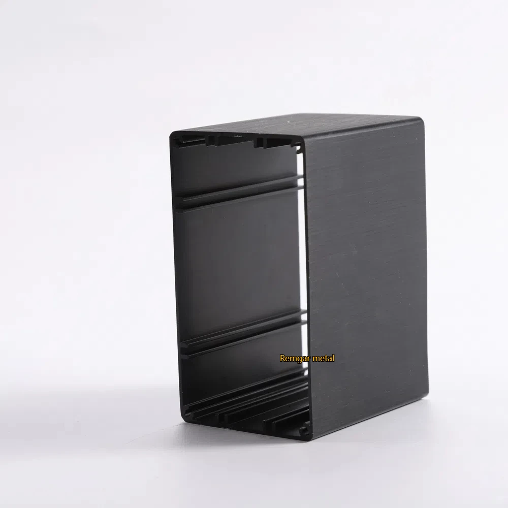 Black anodized extruded profile custom enclosure extrusion aluminum 6063-T5 mill finish LED driver Housings