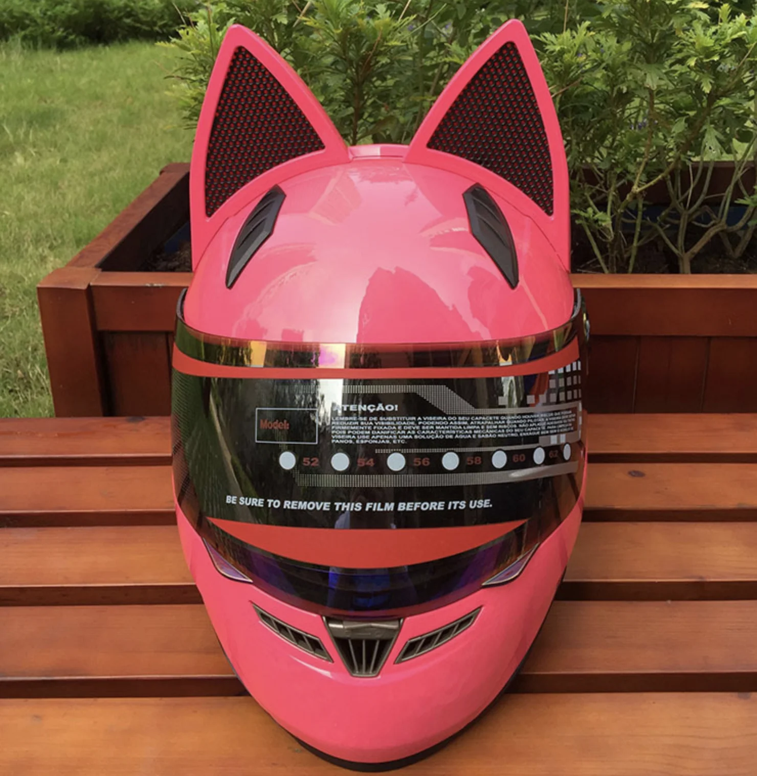 2020 NEW pink Cat head Motorcycle  helmet for sale