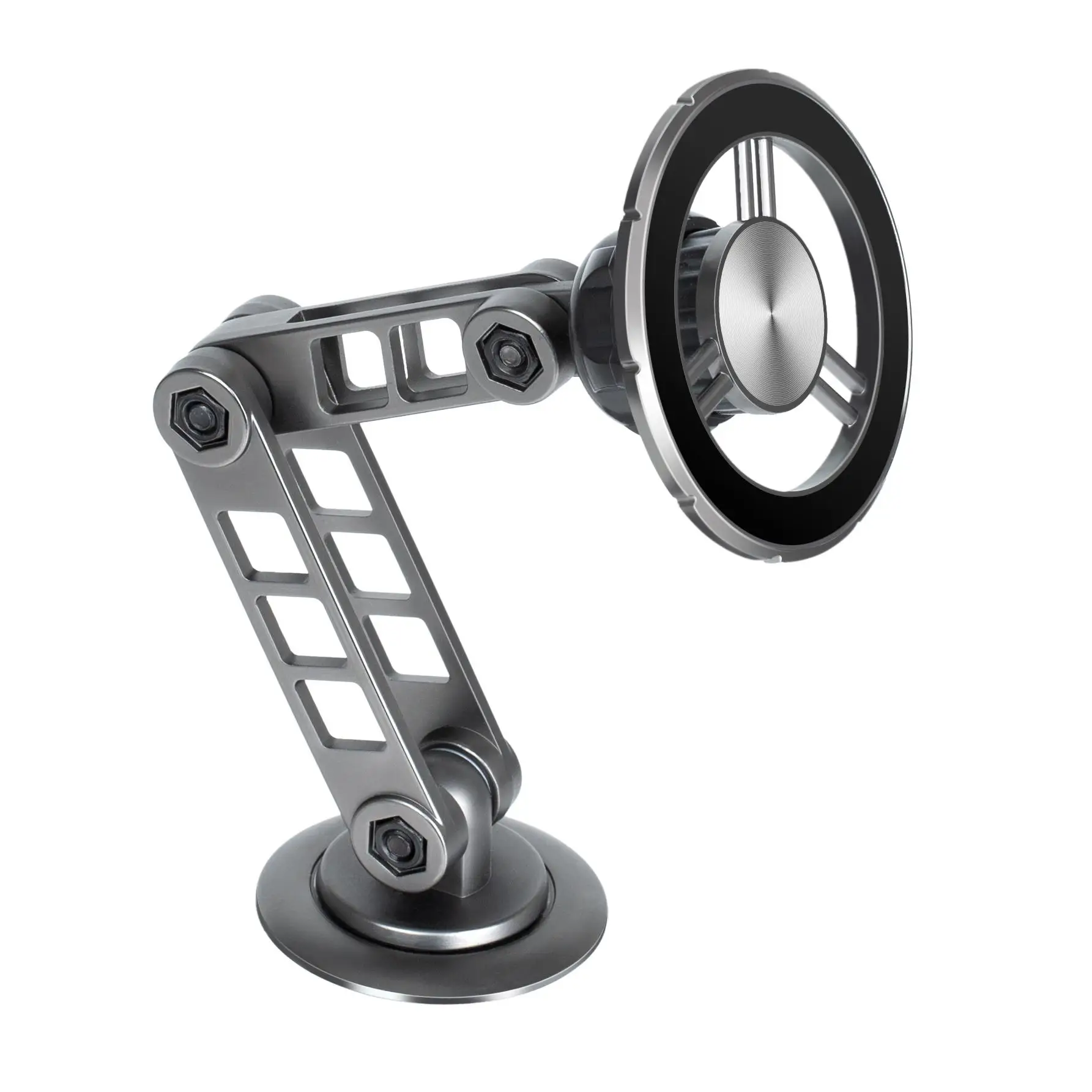 Dashboard Phone Car Mount Aluminum Alloy 360 Rotatable Foldable Magnetic Holder Super Strong Magnet Bracket