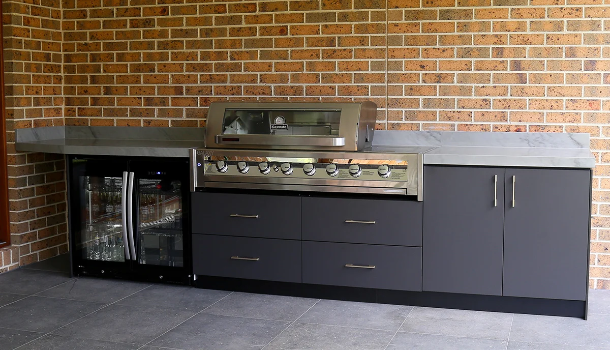 Artisan Backyard High End 304 Stainless Steel Modern Black Outdoor Kitchens With Built-In BBQ