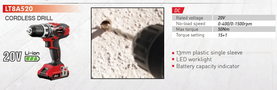 LUTOOL 20V 18V Power cheap cordless electric drill tool kit combo