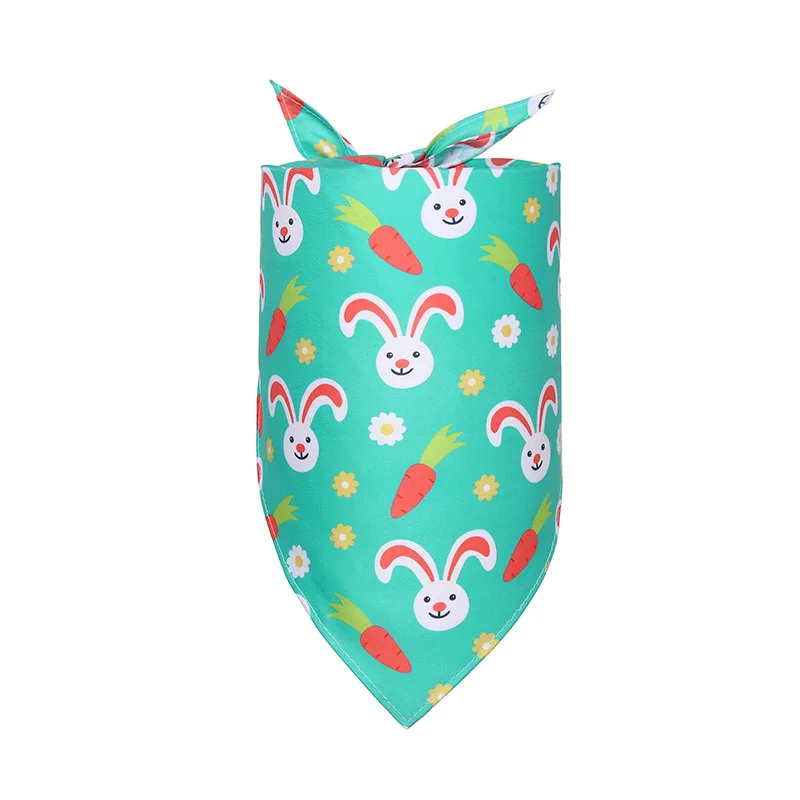 Pet Saliva Towel Easter Rabbit Easter Eggs Pet Scarf Dog Triangle Towel Cute Cat Clothing Bibs Pet Products