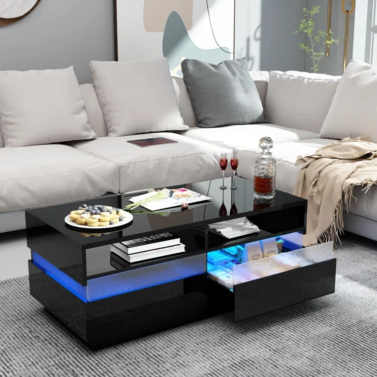 High Quality Custom Coffee Table Set Luxury Modern Acrylic Coffee Table Wood