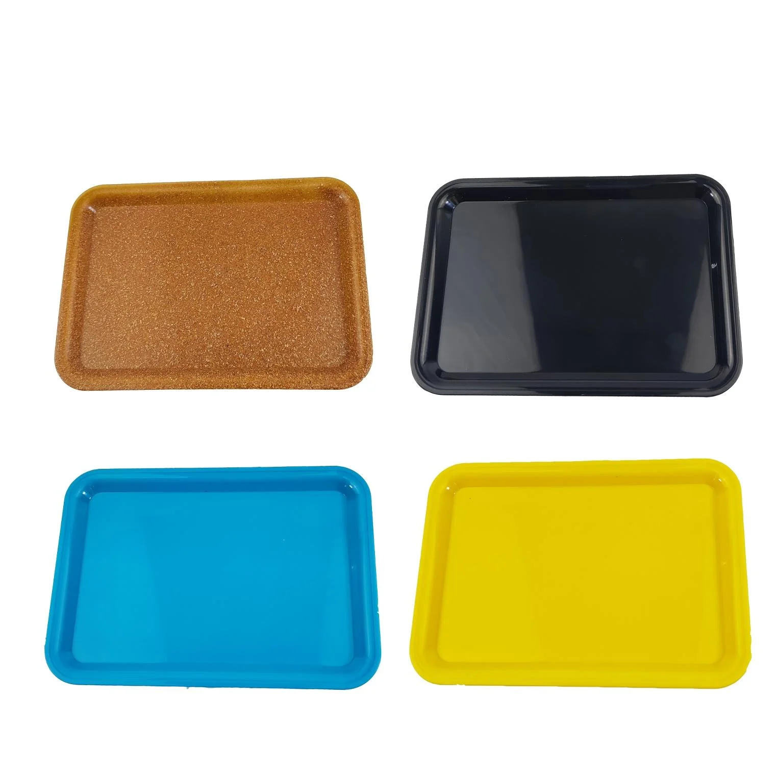 Custom Smoking Rolling Tray Ash Tray Metal Silicone Luminous Colorful OME Printed Logo