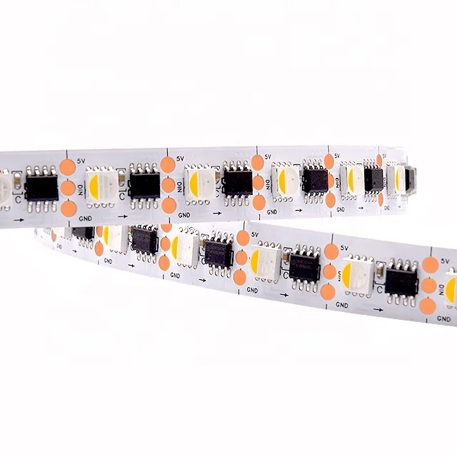 High brightness waterproof  indoor outdoor decoration stage usage LED 60 pixel strip 8 bits dimming SPI 5V 12V 24V UCS2904 RGBW