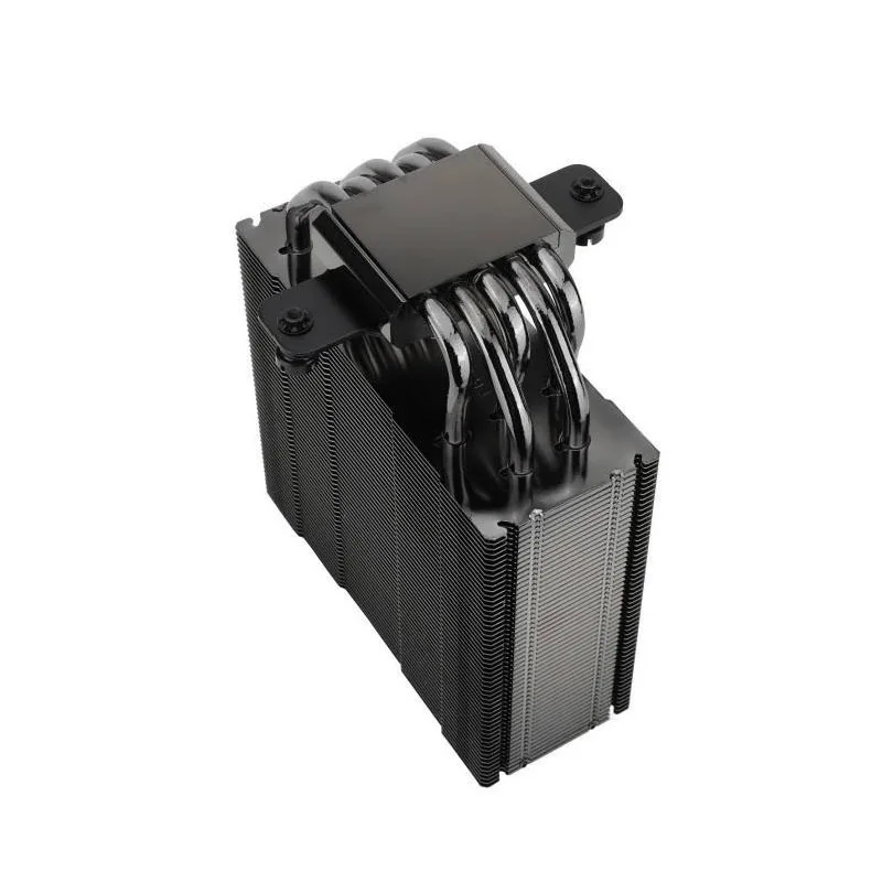 Customized Computer CPU Cooler Heat Sink  Anodized Black Aluminum 4 Heat Pipe CPU Fan for LGA115X/AMD/AM4