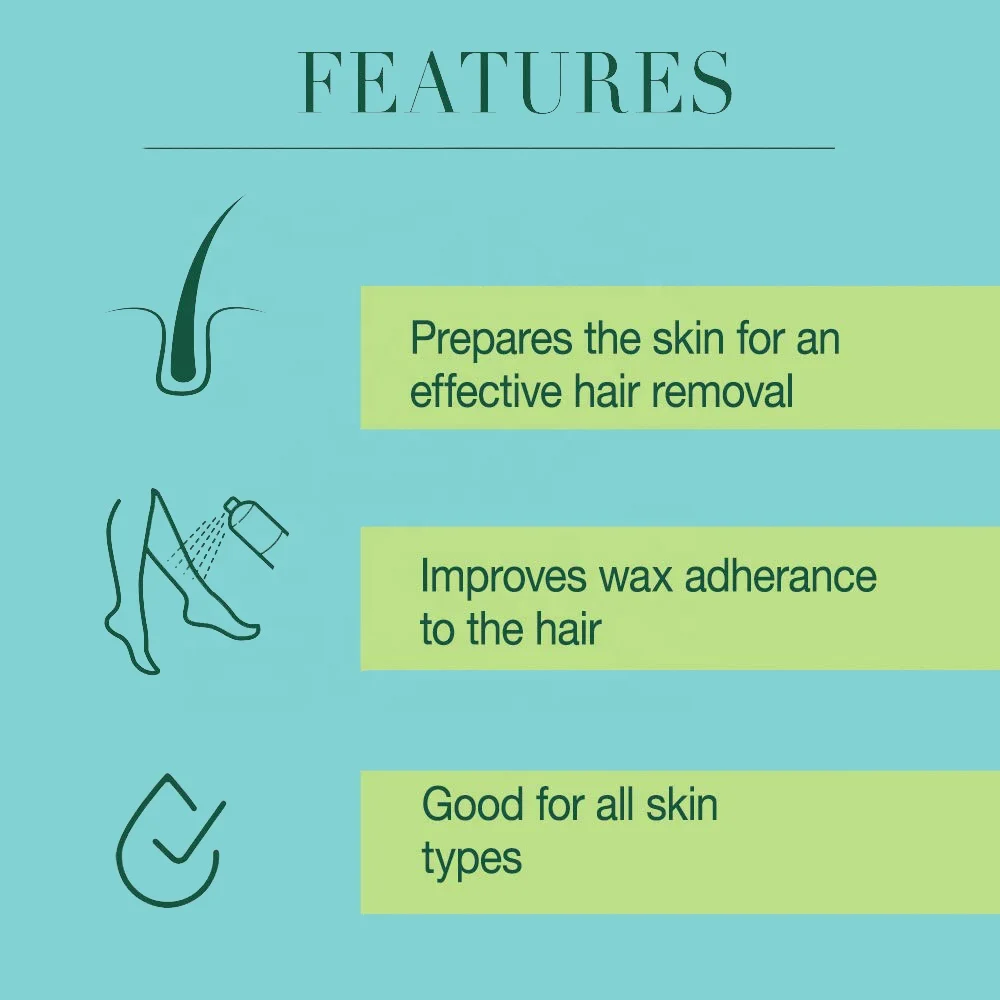 Private Label Tea Tree Pre Wax Cleanser Pre Waxing Treatment With Soothing Green Tea & Calendula Plant Extracts