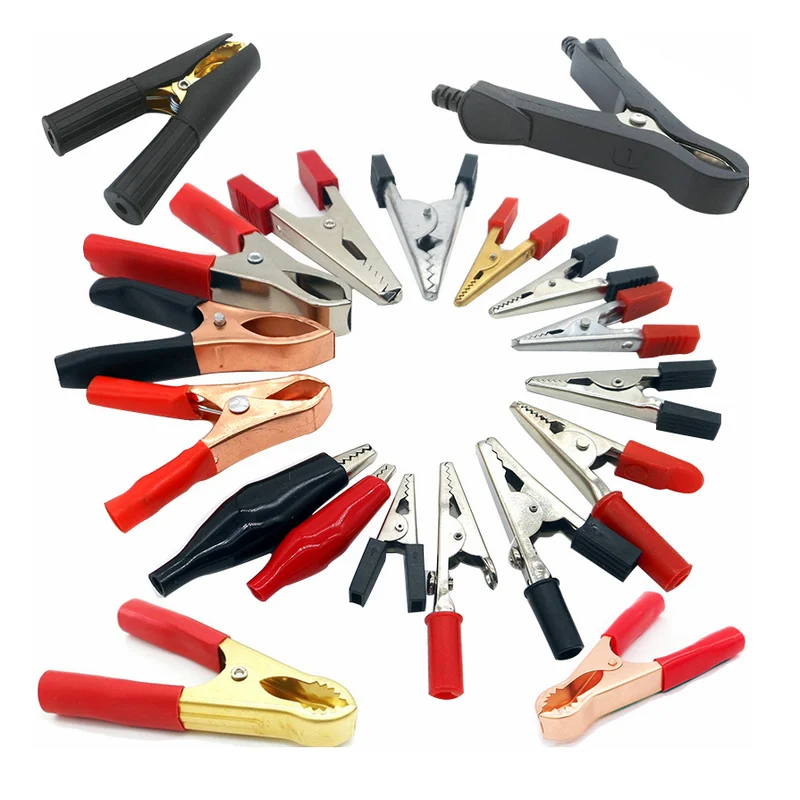 Testing alligator Clip with Boot Battery Clamps Copper crocodile