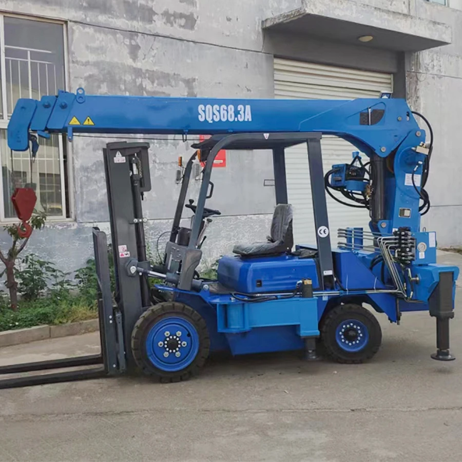 3 Ton Tricycle Crane Used Lifting Trees Mounted Crane With Ce