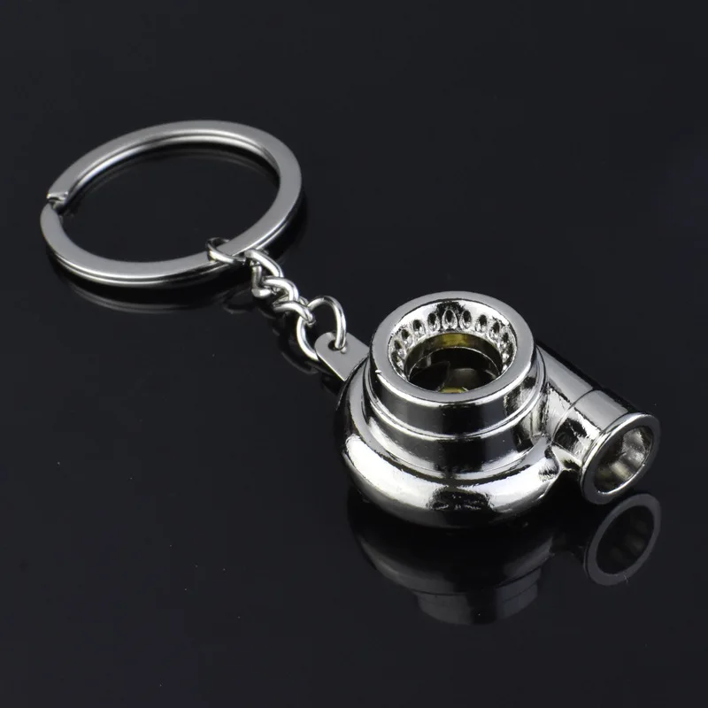 Wholesale Custom 3D Turbo Metal Key chains Mini Metal Turbocharger Keychain High Quality Promotional Car Turbo Shape Key Chains