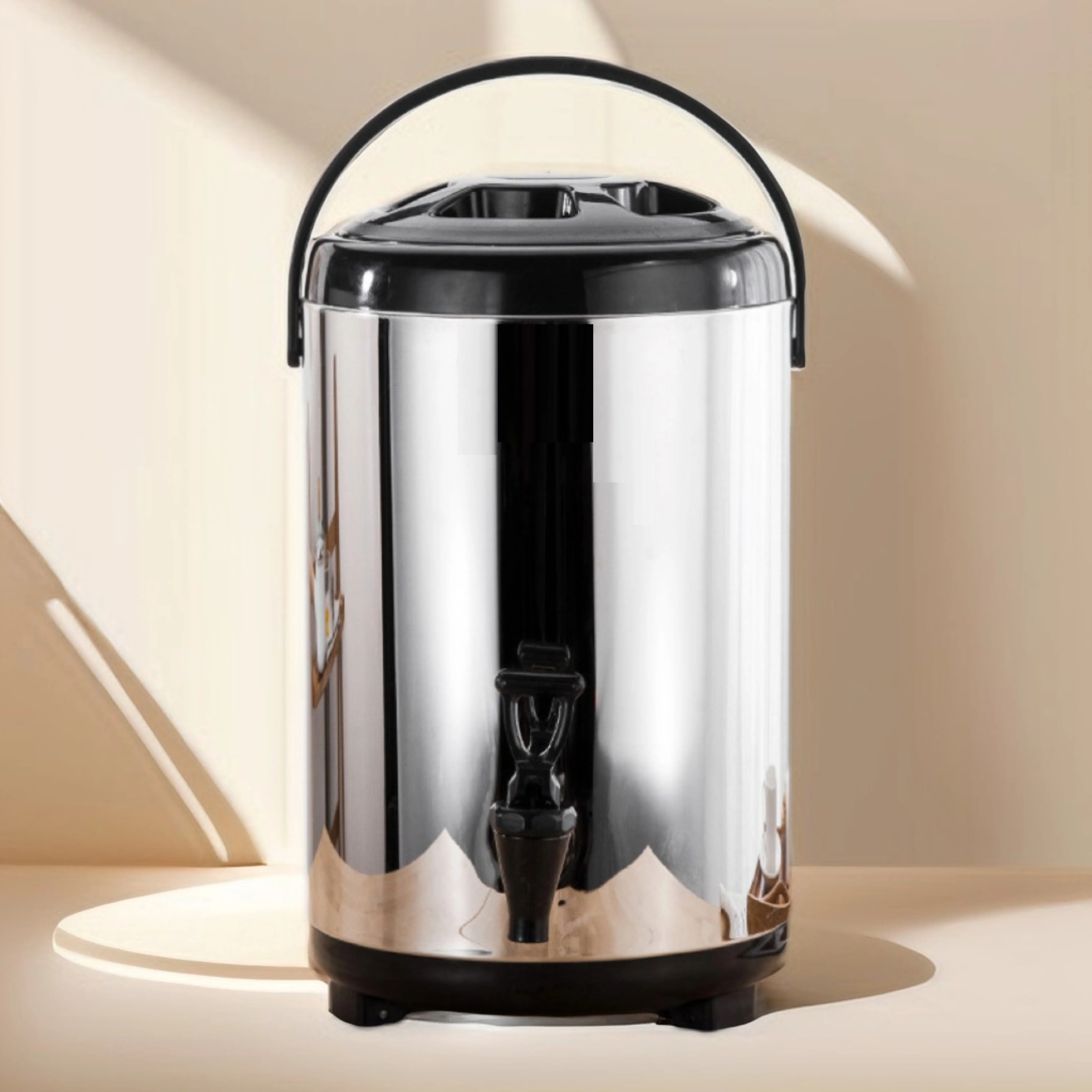 Hot Drink Dispenser Heated Water Buckets Insulated Tea Barrel Stainless Steel Milk Cans