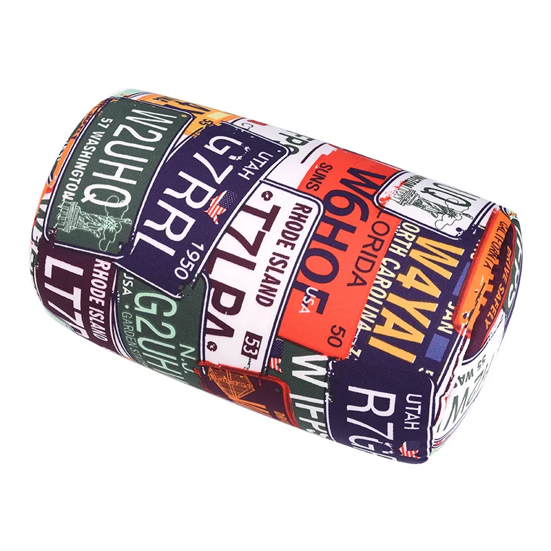 2023 New Design Long Round Printing Colorful Throw Tube Shape Microbeads Pillow