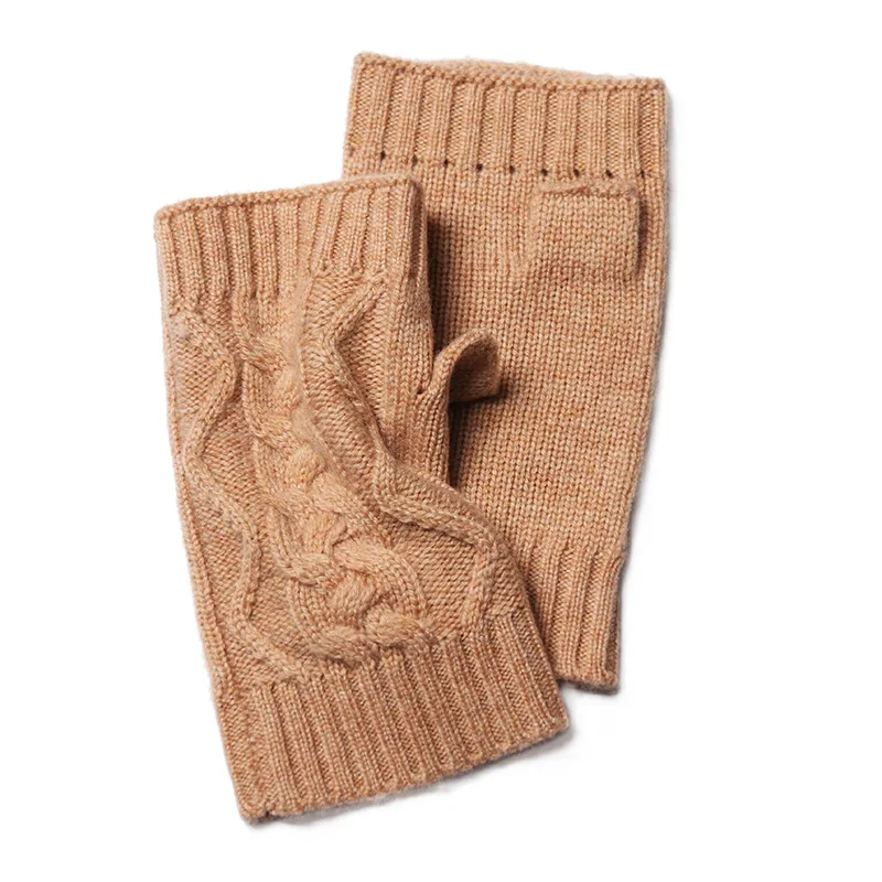 Autumn And Winter Half-Finger  Ladies Warm Fingerless Knitted