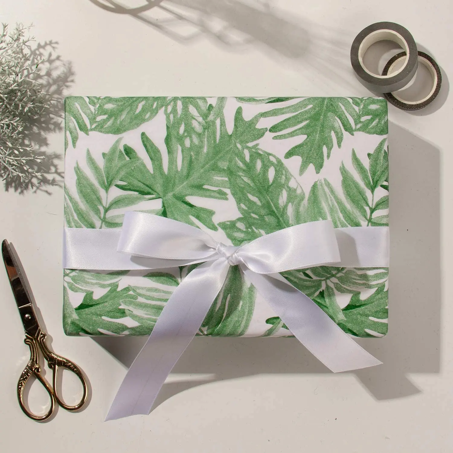 Palm Leaves Design  Custom wrapping printed logo gift wrapping tissue paper