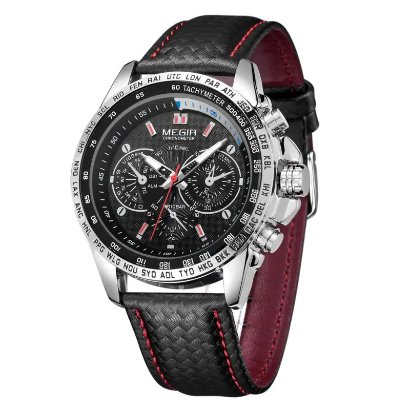 caixa para relogio drop shipping correas de reloj  watch men caja para reloj megir watches quartz watch