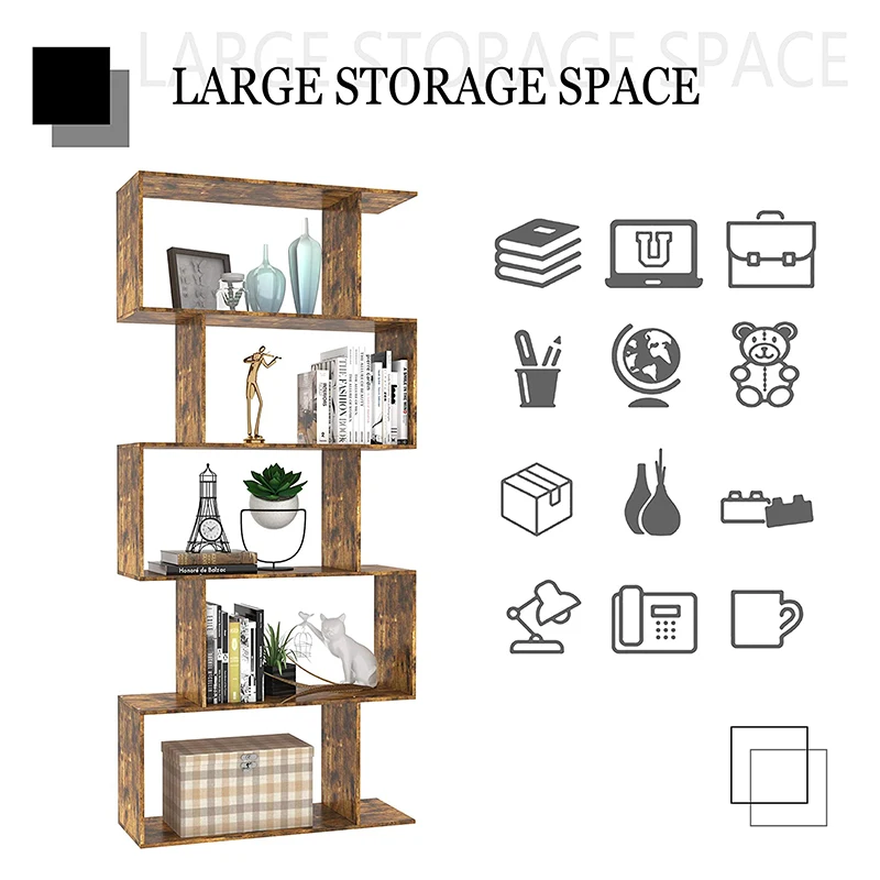 Customized storage cabinet wall shelves library book shelf bookcases for living home