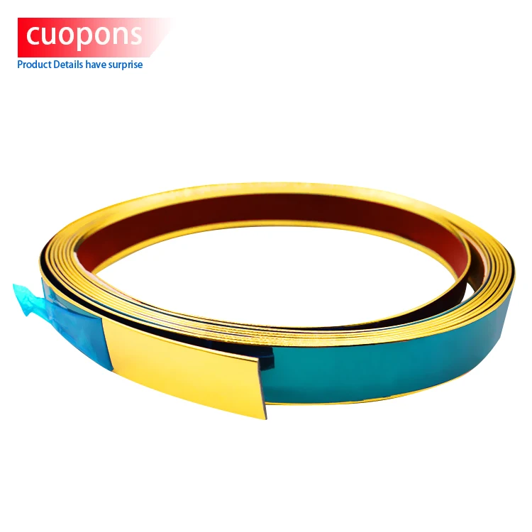 Toco New 0.8mm 1mm 2mm Edge Banding Tape Sofa Self Adhesive Strip Tape Decorative Metallic Furniture Accessories