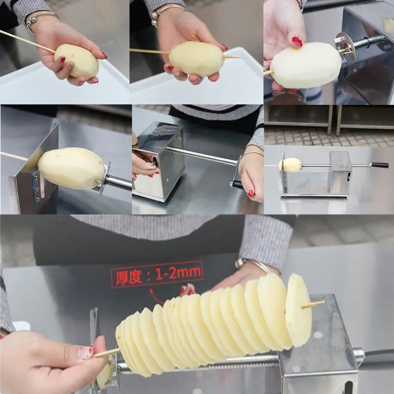 Hot Selling Spiral slicer manual potato cutting machine cutter