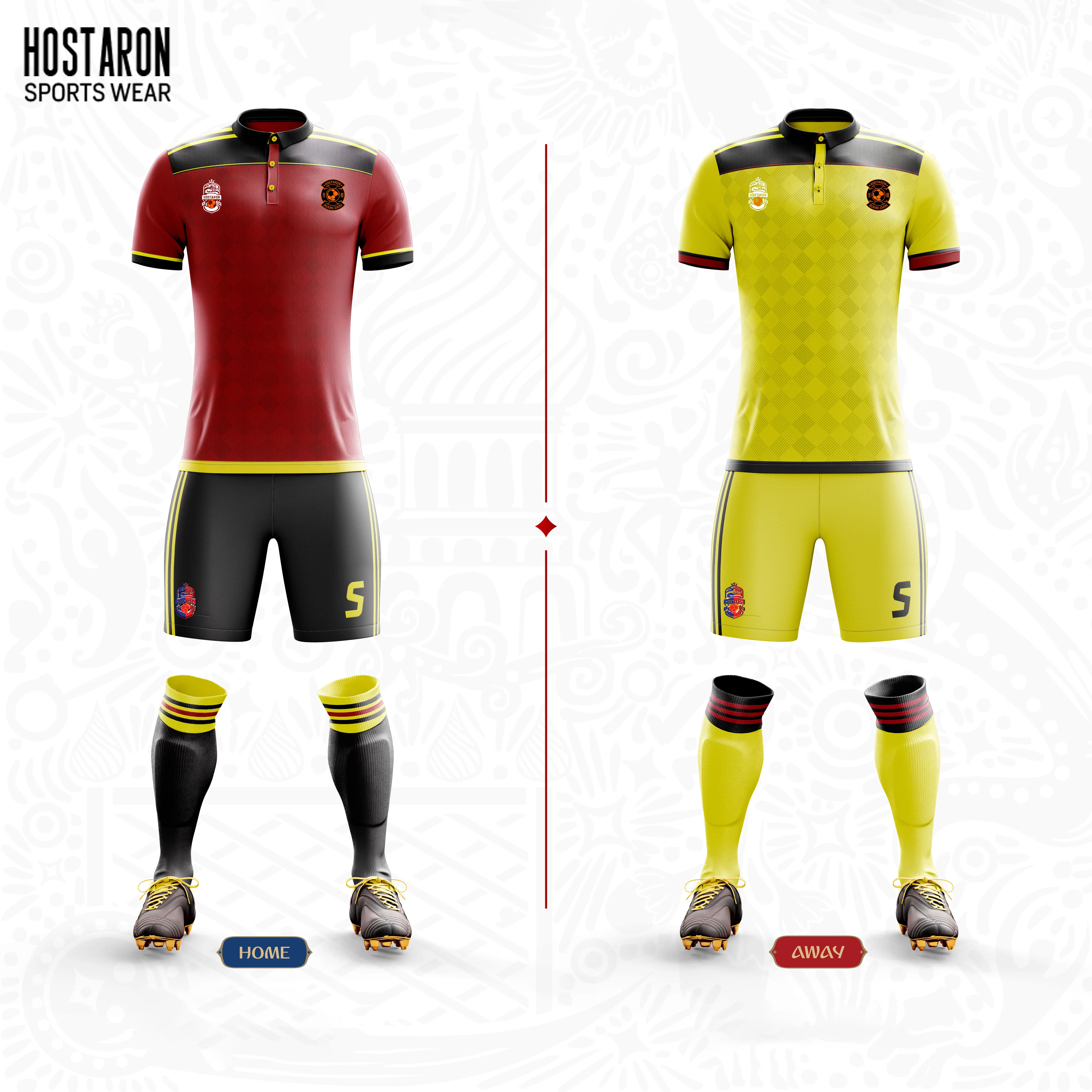 HOSTARON New Season Club High Quality Orange Colour Football Jersey White Color Soccer Uniform Tracksuits Training Soccer Shirt