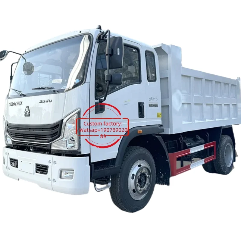 howo 4x2 Left Manual ACC Dump Truck Cummins Engine Fast Gearbox Euro 2 Emission Electric 10m3 Dump Truck for Sale in Africa