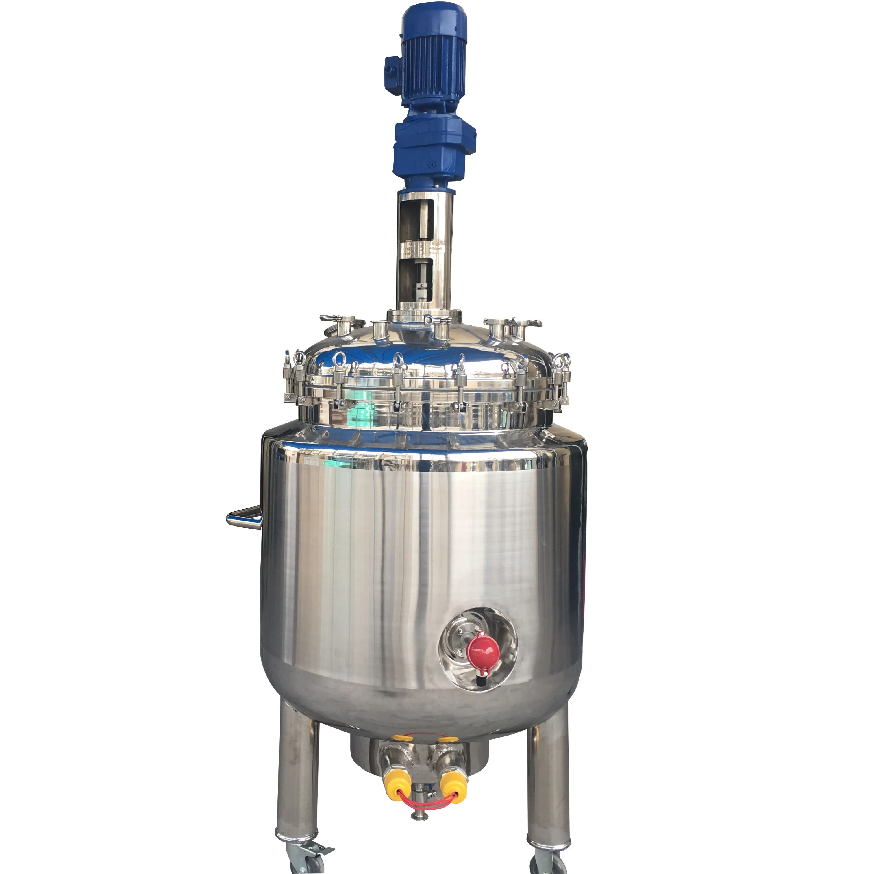 Industrial jacket heating cooling liquid sugar syrup yogurt mixing tank with agitator